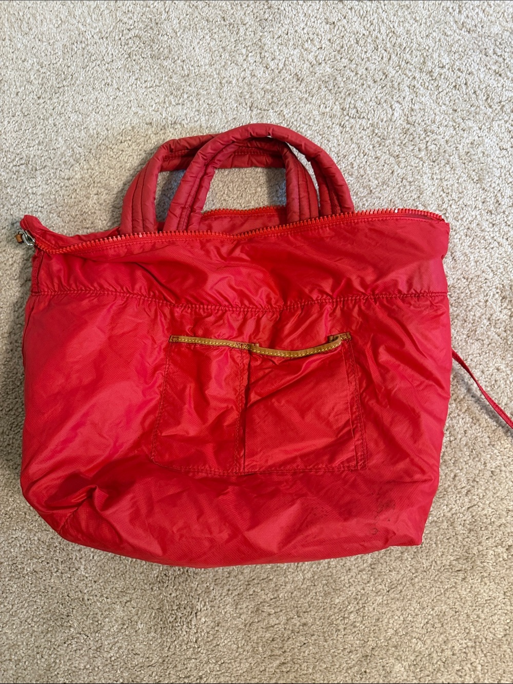MZ Wallace Red Quilted Tote Bag - Spacious Everyday Carry - Picture 12 of 13